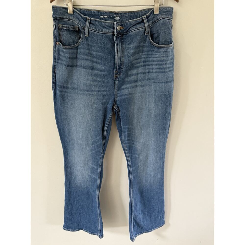 Old Navy Jeans Womens Size 16 High Rise Curvy Sky-Hi Straight Blue Med Wash
